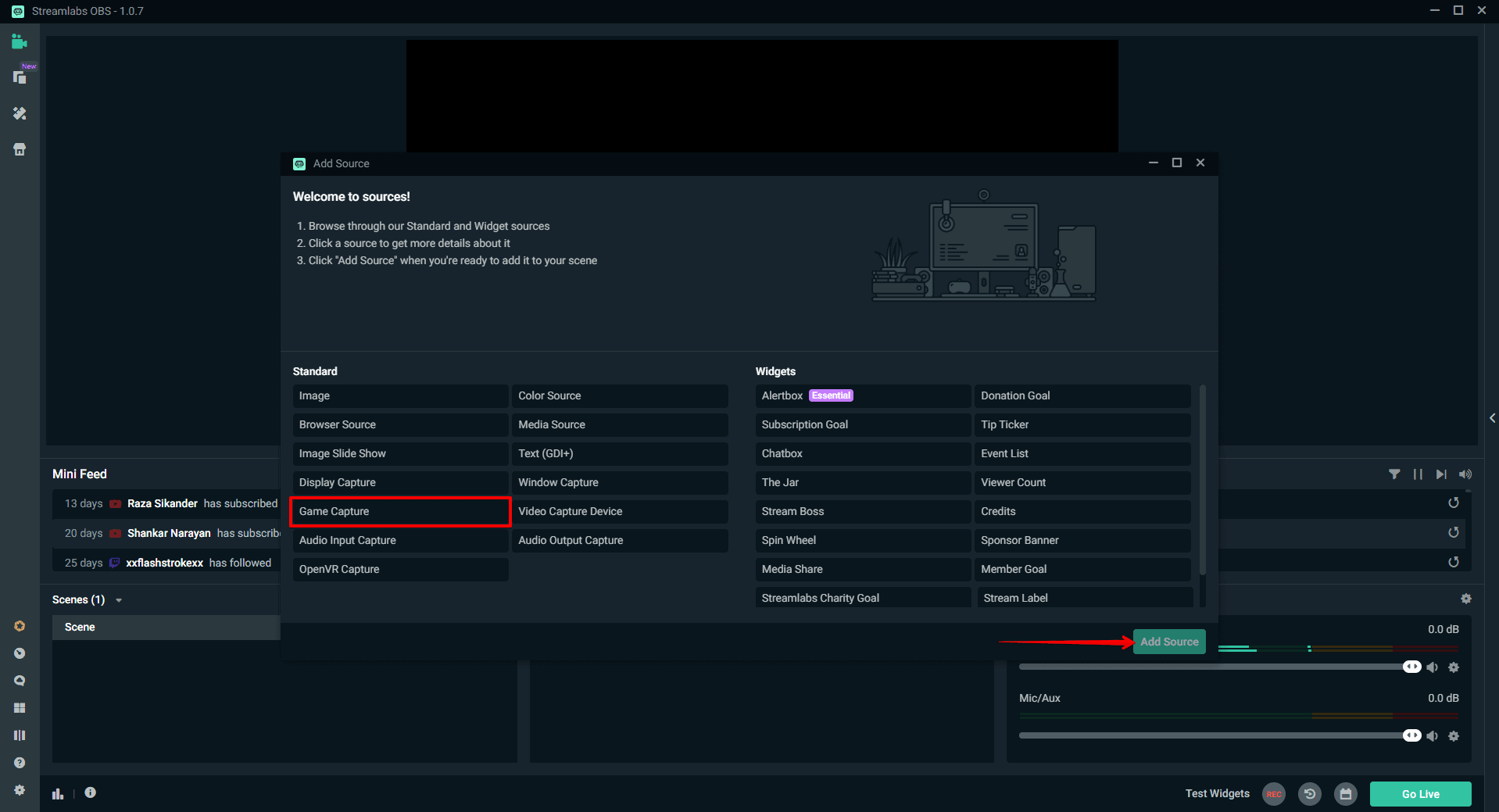 Streamlabs OBS Game Capture