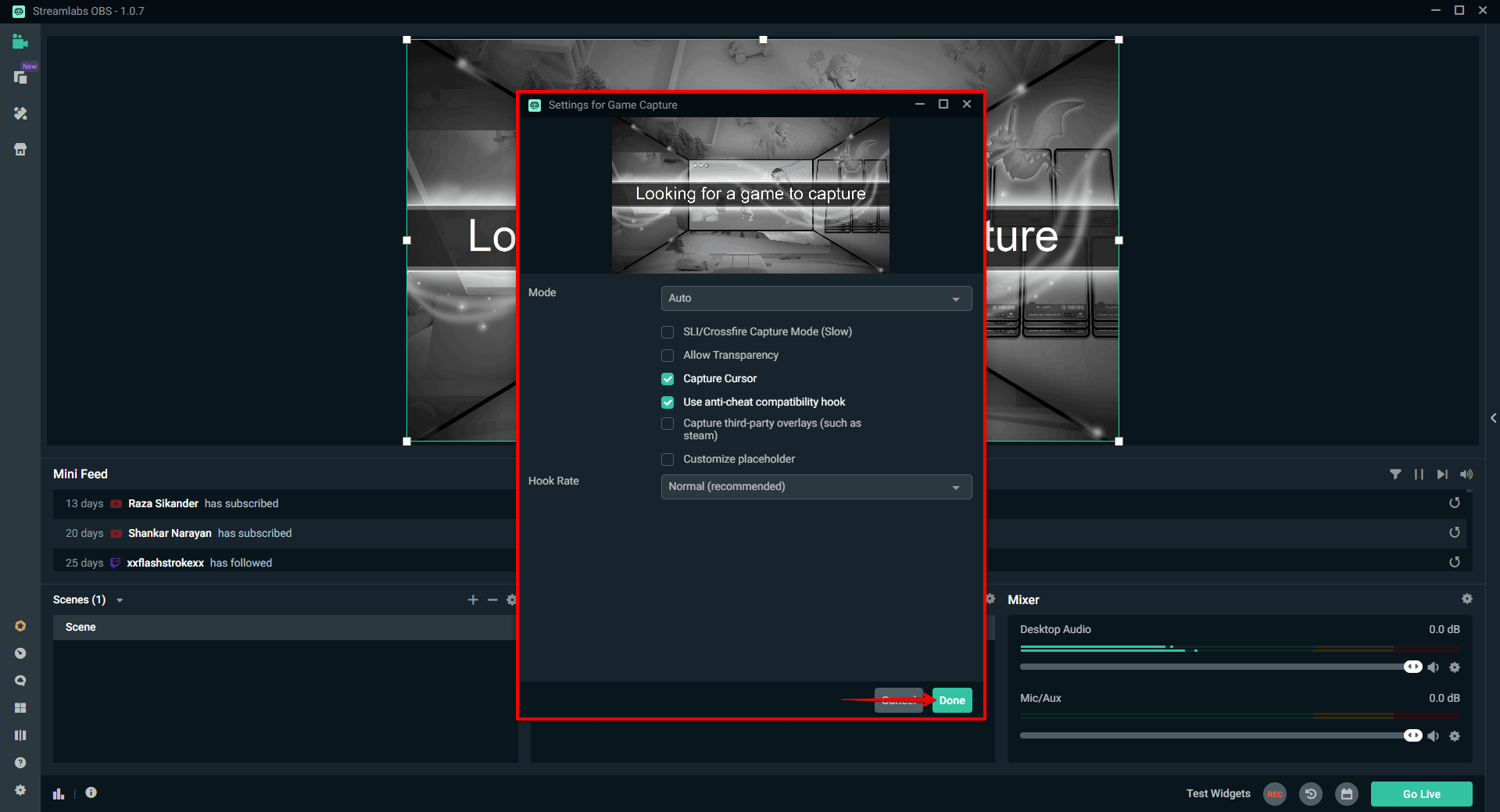 Streamlabs OBS Settings For Game Capture