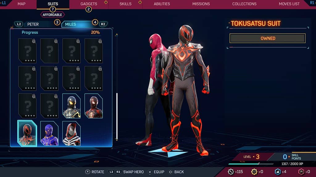 Spider Man 2 Miles Morales Tokusatsu Suit